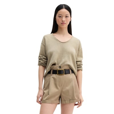 Pull oversize en mélange coton organique-lin MARC O'POLO