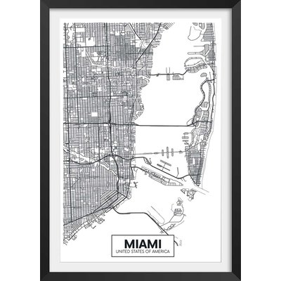 Affiche graphique miami usa HEXOA