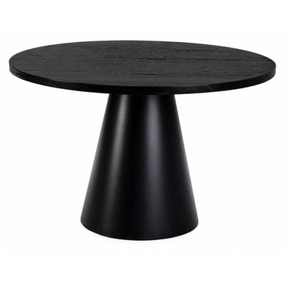 Table à manger ronde en cèdre et métal RECOLLECTION