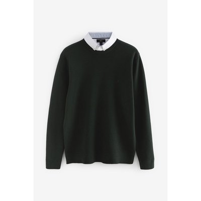 Pull ras du cou avec col style chemise NEXT