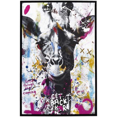 Tableau décoratif Animal coloré 60 x 90 cm Girafe CMP