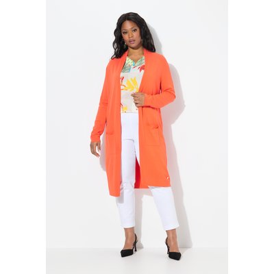 Cardigan long à col montant, coupe ouverte ULLA POPKEN