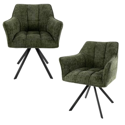 Fauteuil de table pivotant (lot de 2) MELBOURNE PIER IMPORT