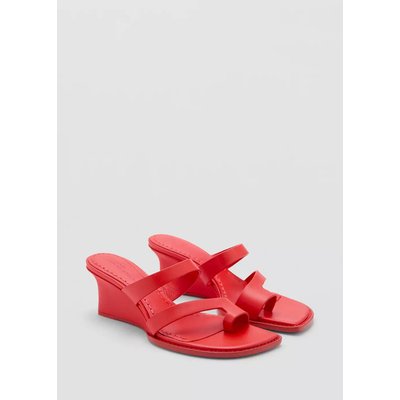 Sandales compensées cuir MANGO