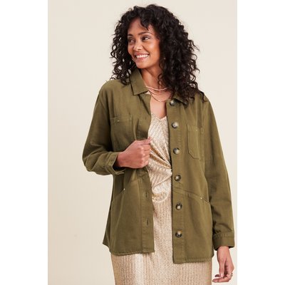 Veste en jean verte La Redoute