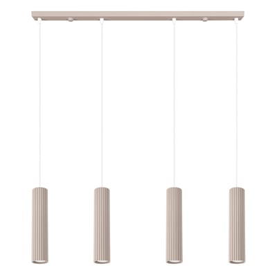 Suspension Aluminium Taupe GU10 4 Karbon EDEN
