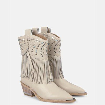 Bottines à franges et détails bijoux ALMA EN PENA