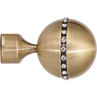 Paire embouts de tringle "Sphère strassée" HOME MAISON