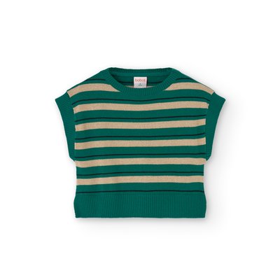 Gilet trickot imprimé rayures BOBOLI