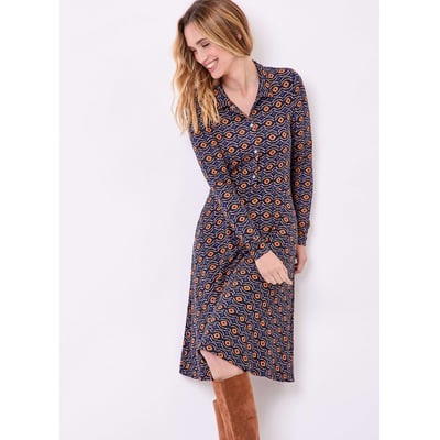 Robe chemise maille fluide imprimée SANDA LA FIANCÉE