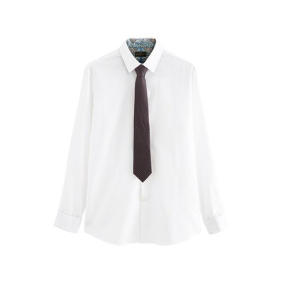 Chemise slim à liseré et manchette double NEXT