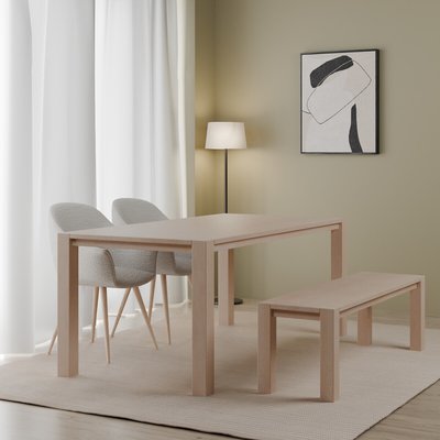 Emery Minimalise Natural Wood Dining Table (Seats 6) ÉDITÉ