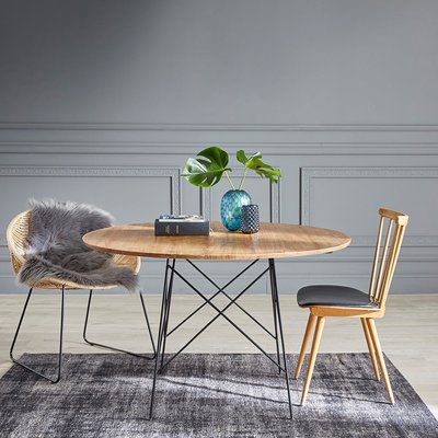 Table en mindi massif finition naturelle 4 pers.  TILO BERAH GETAH