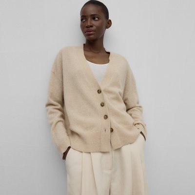 Gilet grosse maille camel La Redoute