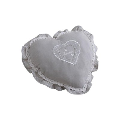Coussin coeur gris AUBRY GASPARD