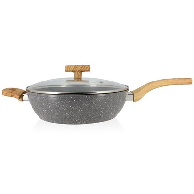 Sauteuse avec couvercle en aluminium 24cm, CANNELLE MENASTYL