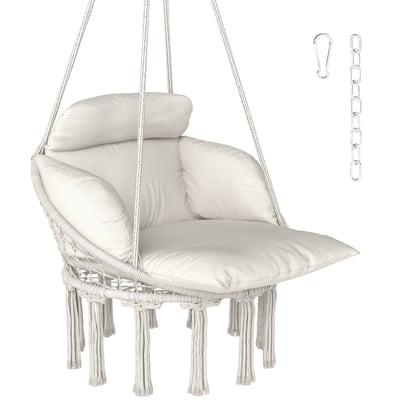 Fauteuil hamac Acier Crème OUTSUNNY