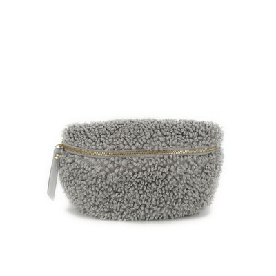 Sac banane en cuir et tissu peluche LOU PILOU OH MY BAG