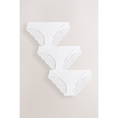 Slips brésiliens avec dentelle, lot de 3 NEXT