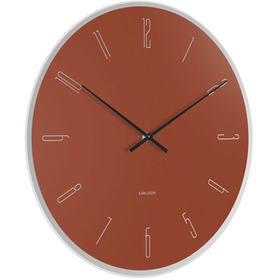 Horloge en verre Mirror numbers Marron PRESENT TIME
