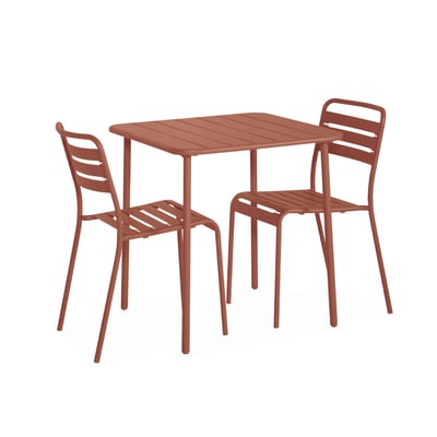 Table de jardin métal + 2 assises AMÉLIA SWEEEK
