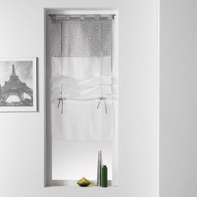 Rideau Store Voilage passant Uni 60 x 180 cm Modele Tunis Gris DOUCEUR D'INTÉRIEUR