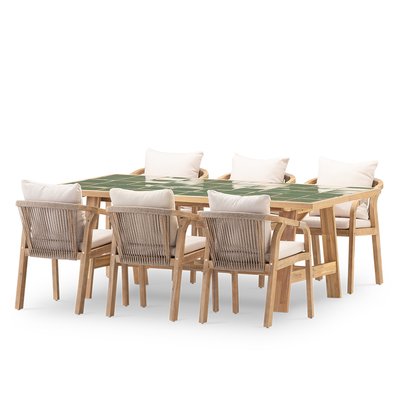 Salon de jardin, 6 chaises, BISBAL & SIENA DEFORA HOME