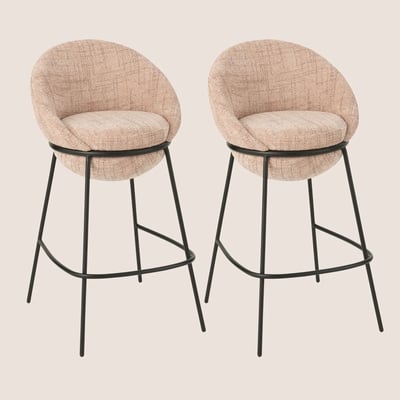 Tabourets de bar design en tissu (lot de 2) - MERO HELLIN, DEPUIS 1862