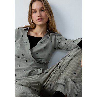 Chemise de pyjama brodée en coton à rayures IRYS ETAM