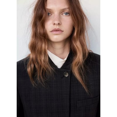 Blazer de costume à carreaux MANGO