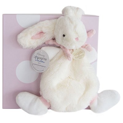 Lapin bonbon 26 cm bleu DOUDOU ET COMPAGNIE
