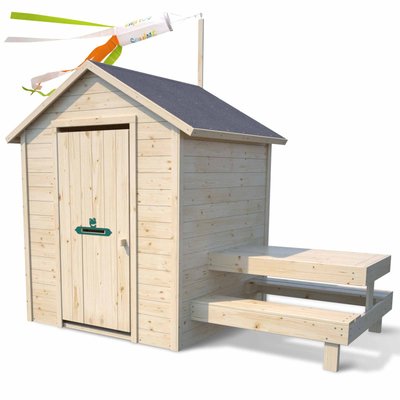 Cabane en bois enfant avec table TIANA SOULET