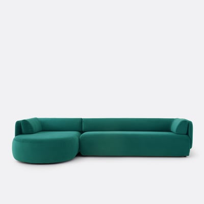 Canapé d'angle gauche, velours, Méridiano LA REDOUTE INTERIEURS