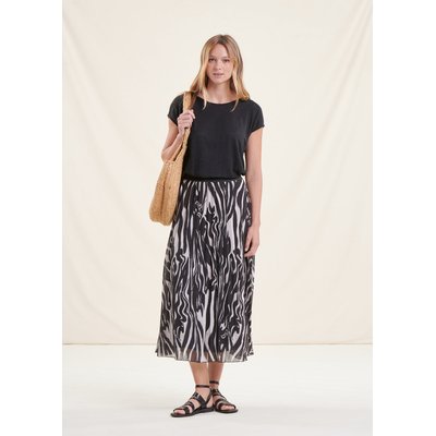 Jupe plissée noire voile deals