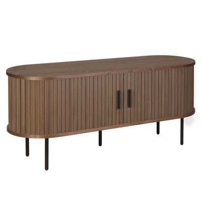 Meuble TV en mélaminé et acier 120 cm, MARIUS OVIALA