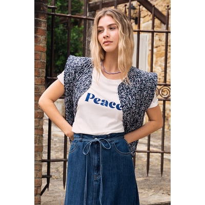 T-shirt en coton "Peace" MOLLY BRACKEN