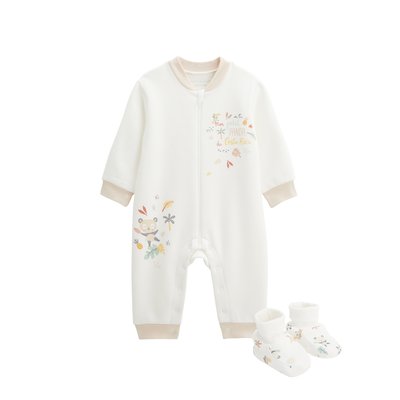 Combinaison bébé en molleton et chaussons Baby Panda PETIT BEGUIN