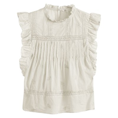 Blouse FEMME Levi's® avec sans manches et col rond ecrue - Taille XS LEVI'S