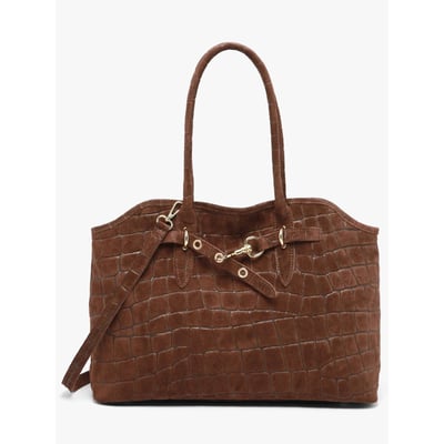 Cabas Velvet croco cuir MILANO