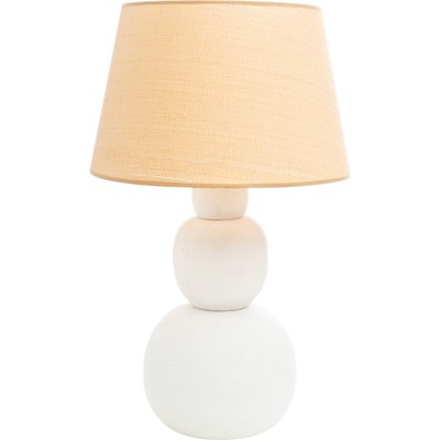 Lampe de table en céramique blanche avec abat jour élégant RECOLLECTION