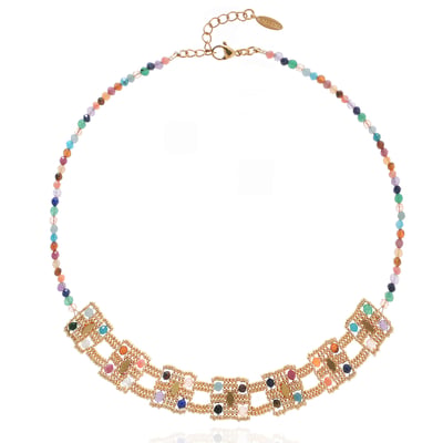 Collier de perles modules carrés MORPHOSE HIPANEMA