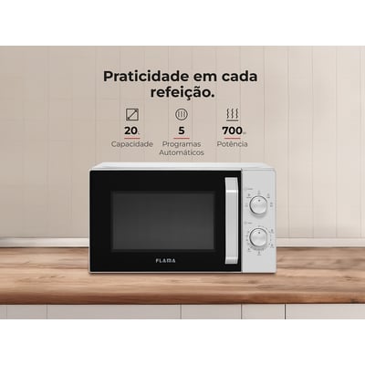 Micro-ondas 20L Cinza 1809FL, FLAMA FLAMA