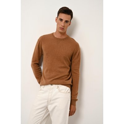 Pull Col Rond Noisette Noe JUST CASHMERE