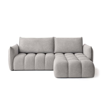 Canapé d'Angle Convertible en Velours texturé 4 places - AMBROISE BEST MOBILIER