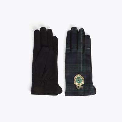 Gants à carreaux avec écusson brodé LOLA CASADEMUNT