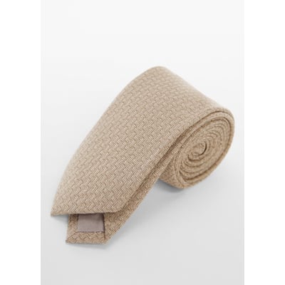 TigerTie Cravate 100% Lin Uni - Largeur 7,5 Cm, Coupe Classique Élégante