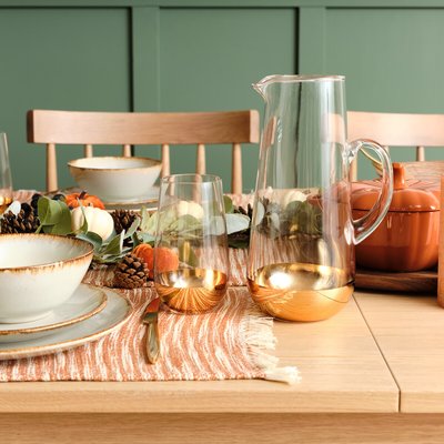 Set of 4 Clear/Gold Hiball Glasses SO'HOME