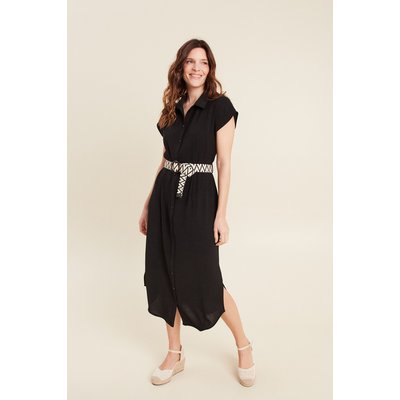 Robe chemise droite ceinturée BREAL