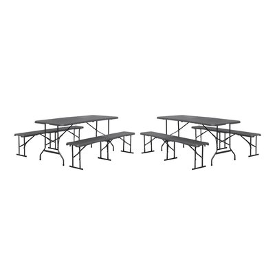 Table de réception pliante acier 2 bancs (lot de 2) FIESTA SET SWEEEK