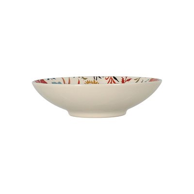 Assiette Ronde Calotte Jaipur En Grès Décor Fleuri Ø19 Cm NOVASTYL